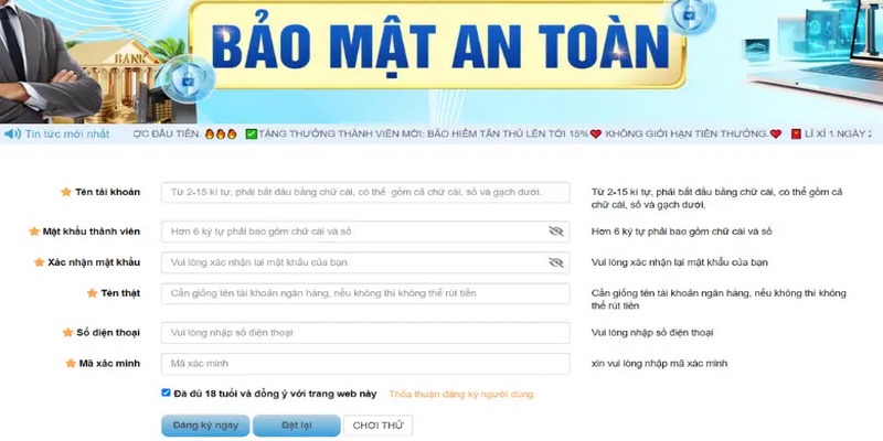 Yên tâm đặt cược nhờ hệ thống bảo mật hiện đại